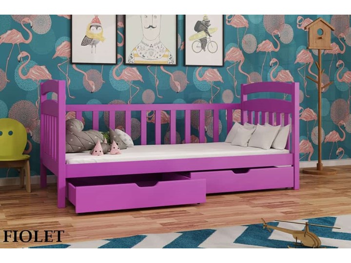 Łóżko dziecięce TOBIASZ Lano Meble Tradycyjne Drewno Kolor Brązowy Kategoria Łóżka dla dzieci