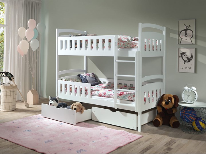 Łóżko piętrowe ANTOŚ Lano Meble Liczba miejsc Jednoosobowe Drewno Kategoria Łóżka dla dzieci