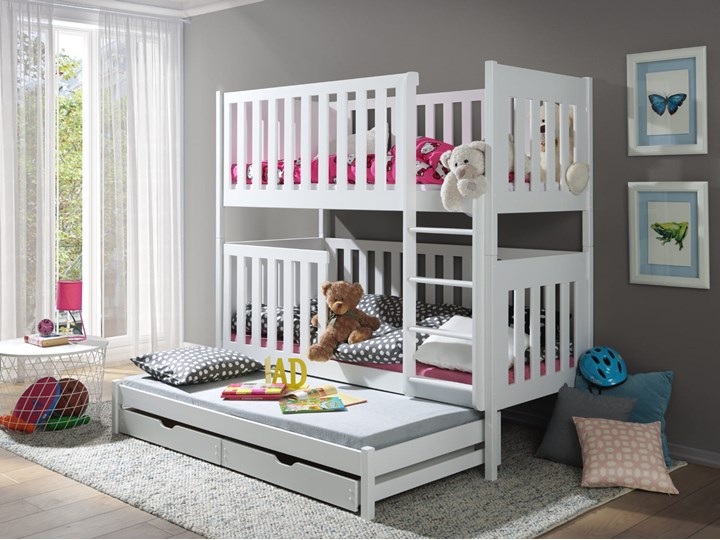 Łóżko piętrowe EMILKA 80x180 biały Lano Meble Drewno Kategoria Łóżka dla dzieci