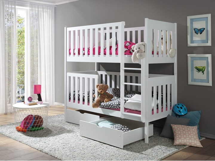 Łóżko piętrowe DAWID 80x180 biały Lano Meble Drewno Kategoria Łóżka dla dzieci