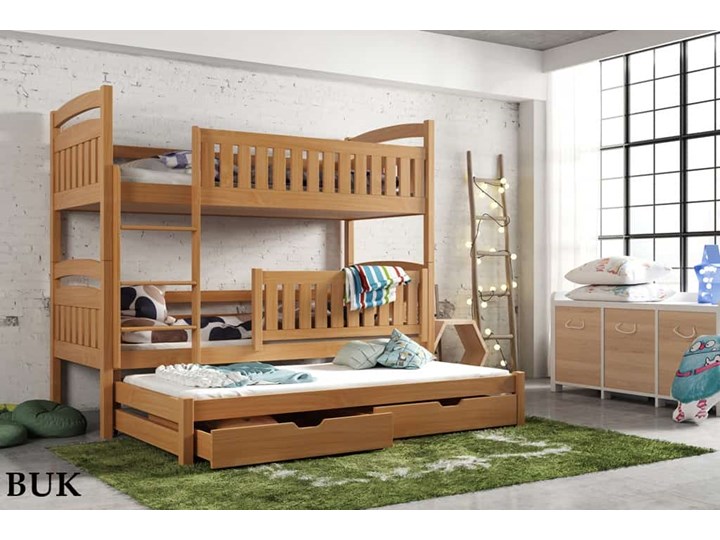 Łóżko piętrowe BLANKA Lano Meble Drewno Kategoria Łóżka dla dzieci Liczba miejsc Trzyosobowe