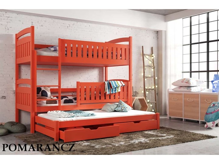 Łóżko piętrowe BLANKA Lano Meble Kategoria Łóżka dla dzieci Drewno Liczba miejsc Trzyosobowe