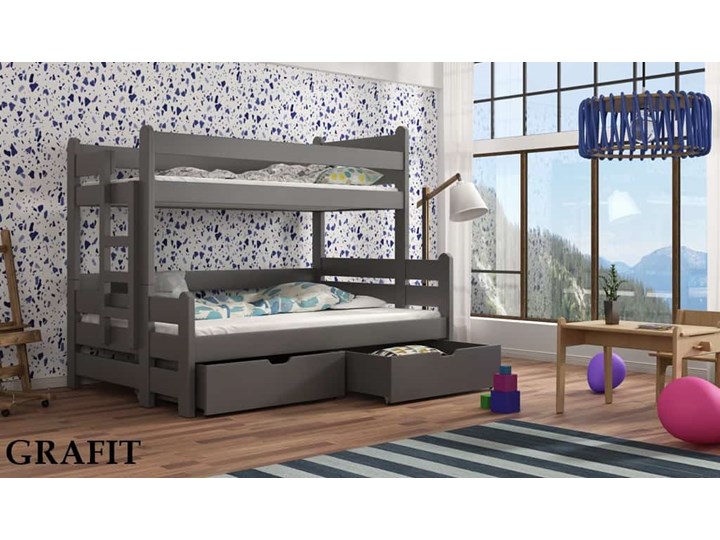 Łóżko piętrowe BINGO Lano Meble Rozmiar materaca 90x200 cm Drewno Kategoria Łóżka dla dzieci