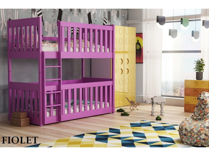 Łóżko piętrowe KONRAD Lano Meble Drewno Neutralne Kategoria Łóżka dla dzieci