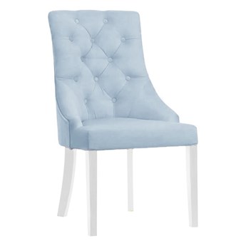 Krzesło tapicerowane do jadalni niebieskie Opera