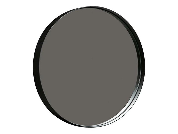 Okrągłe duże lustro Doutzen w czarnej ramie Woood Kolor Czarny Kategoria Lustra