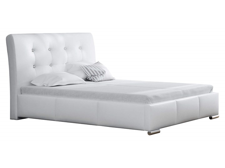 Łóżko tapicerowane 160x200 VERONA z pojemnikiem Drewno Tkanina Metal Rozmiar materaca 160x200 cm
