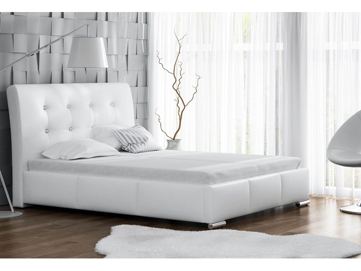 Łóżko tapicerowane 160x200 VERONA z pojemnikiem Drewno Metal Tkanina Rozmiar materaca 160x200 cm