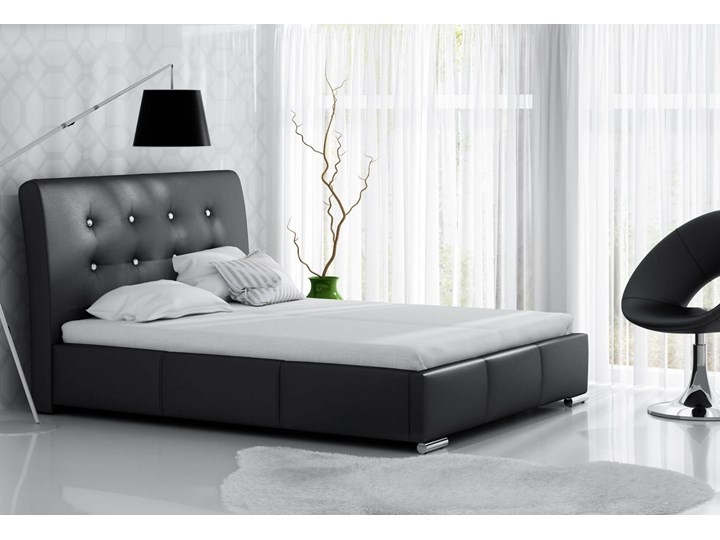 Łóżko tapicerowane 160x200 VERONA z pojemnikiem Tkanina Metal Drewno Rozmiar materaca 160x200 cm