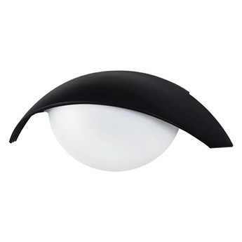 Czarna lampa oświetleniowa zewnętrzna z daszkiem, elewacyjna ogrodowa (1x E27) SU-MA (Tess)