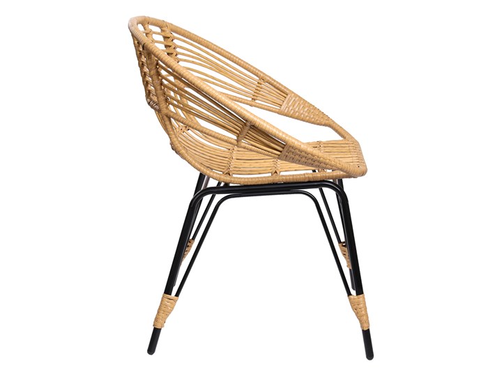 Krzesło BOKKA plecione 65x57x47 cm - Homla Rattan Krzesła tradycyjne Metal Styl Industrialny