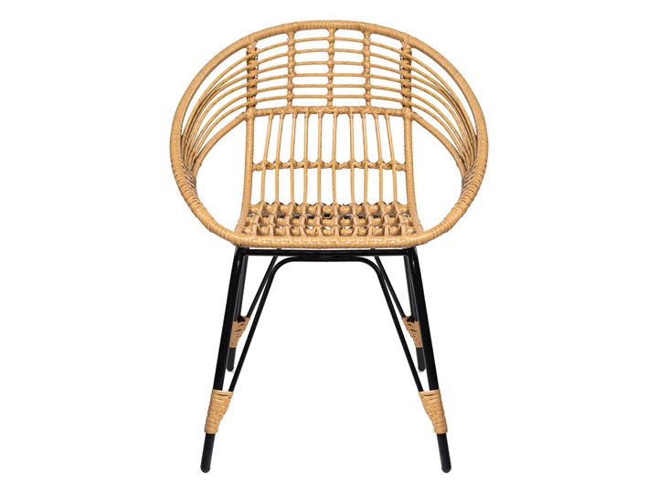 Krzesło BOKKA plecione 65x57x47 cm - Homla Rattan Metal Krzesła tradycyjne Styl Industrialny