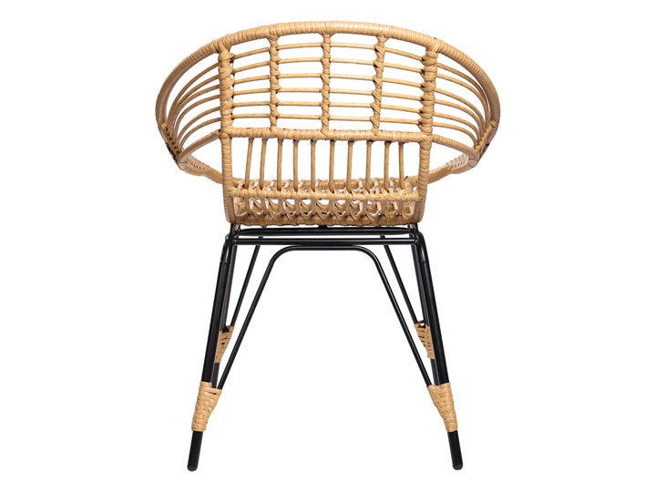 Krzesło BOKKA plecione 65x57x47 cm - Homla Krzesła tradycyjne Kategoria Krzesła ogrodowe Metal Rattan Styl Industrialny