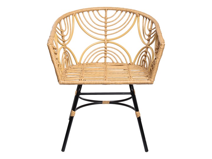 Krzesło BOKKA plecione 62x60 cm - Homla Rattan Tworzywo sztuczne Rodzaj(n) Krzesła Metal Model Krzesła ażurowe