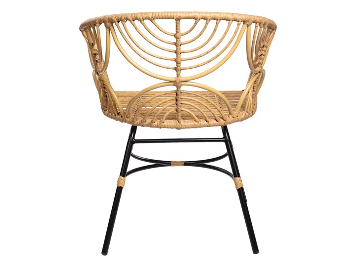 Krzesło BOKKA plecione 62x60 cm - Homla Rattan Rodzaj(n) Krzesła Metal Tworzywo sztuczne Styl Nowoczesny