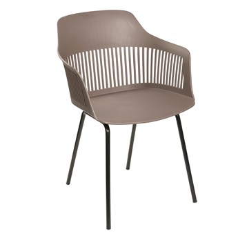 Krzesło FLER ażurowe taupe 57x58x80 cm - Homla