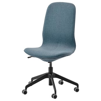 IKEA LÅNGFJÄLL Krzesło konferencyjne, Gunnared niebieski/czarny, Przetestowano dla: 110 kg