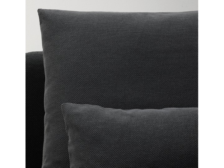 IKEA SÖDERHAMN Sofa 3-osobowa, Fridtuna ciemnoszary, Wysokość z poduchami oparcia: 83 cm Wielkość Trzyosobowa