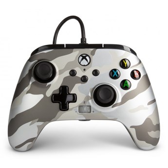 PowerA Xbox Pad przewodowy Enhanced Metallic White Camo