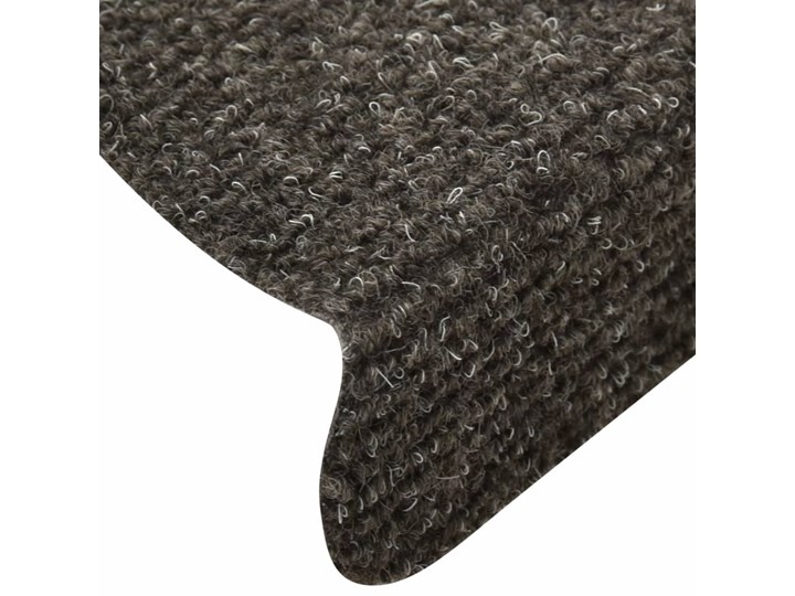vidaXL Samoprzylepne nakładki na schody, 10 szt., brązowe, 56x17x3 cm Nakładki schodowe Nieregularny Dywany 17x56 cm Dywaniki Syntetyk Wzór Grochy Bawełna Kolor Brązowy