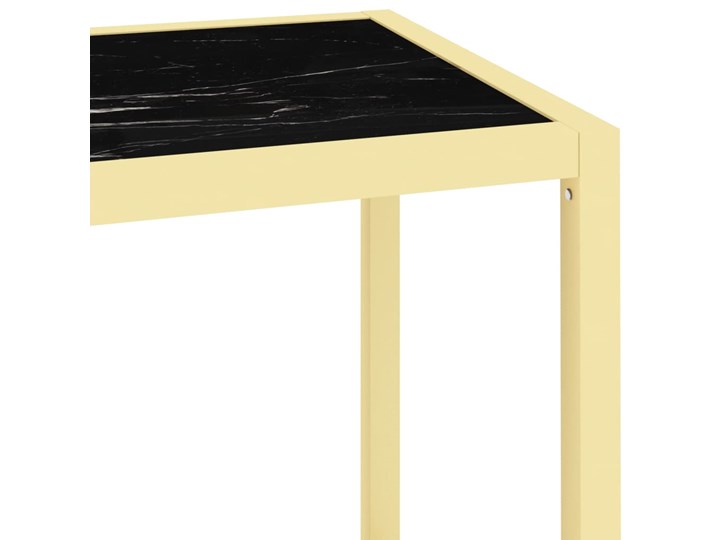 vidaXL Stolik konsolowy, czarny marmur i przezroczysty, 100x36x90 cm Z półką Szkło Głębokość 36 cm Szerokość 100 cm Kategoria Konsole