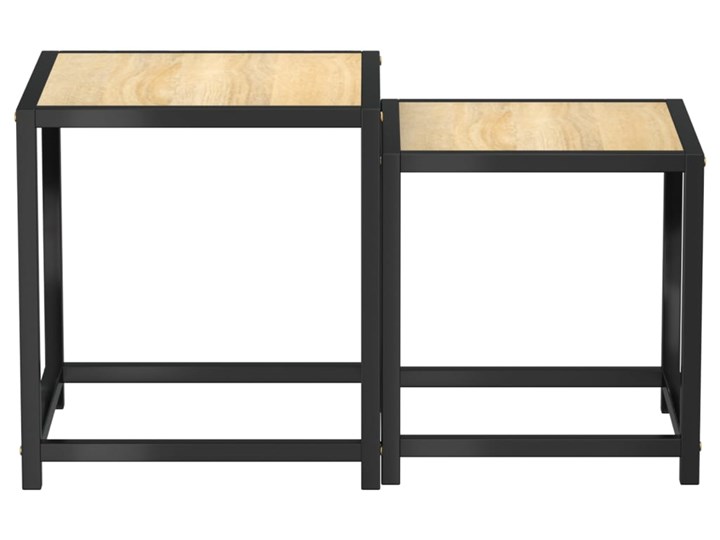 vidaXL Stoliki herbaciane, 2 szt., MDF, dąb sonoma Płyta MDF Styl Industrialny Długość 33 cm Stal Wysokość 40 cm Wysokość 35 cm Szerokość 33 cm Kategoria Stoliki i ławy