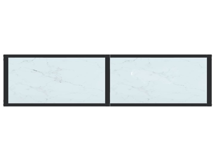 vidaXL Konsola, biały marmur, 140x35x75,5 cm, szkło hartowane Stal nierdzewna Wysokość 76 cm Głębokość 35 cm Szerokość 140 cm Kategoria Konsole