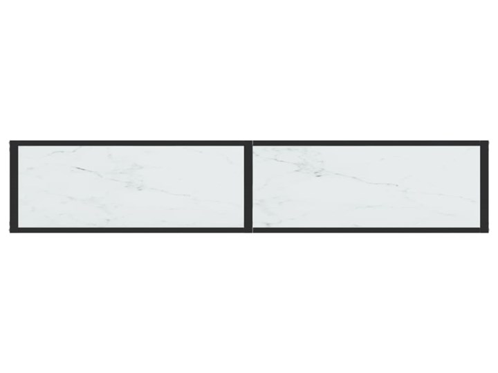 vidaXL Konsola, biały marmur, 180x35x75,5 cm, szkło hartowane Stal nierdzewna Głębokość 35 cm Wysokość 76 cm Szerokość 180 cm Kategoria Konsole