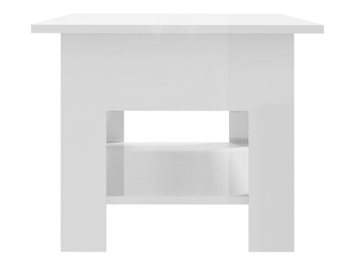 vidaXL Stolik kawowy, biały wysoki połysk, 102x55x42 cm, płyta wiórowa Styl Nowoczesny Długość 120 cm Szerokość 55 cm Kształt blatu Prostokątne