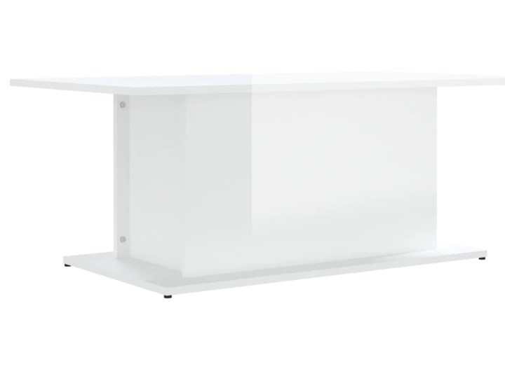vidaXL Stolik kawowy, wysoki połysk biały, 102x55,5x40 cm, płyta Szerokość 55,5 cm Długość 120 cm Kształt blatu Prostokątne