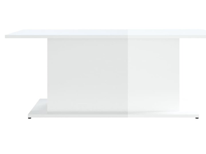 vidaXL Stolik kawowy, wysoki połysk biały, 102x55,5x40 cm, płyta Szerokość 55,5 cm Długość 120 cm Kategoria Stoliki i ławy
