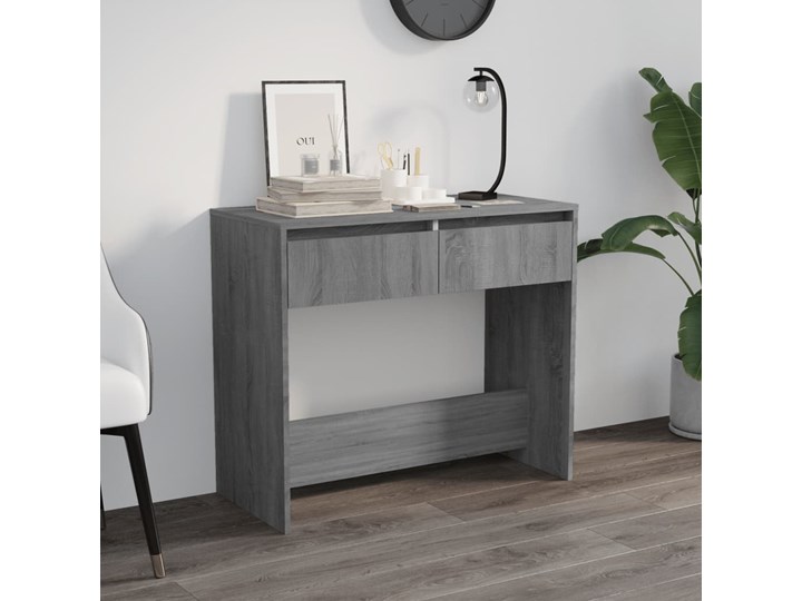 vidaXL Stolik konsolowy, szary dąb sonoma, 89x41x76,5 cm Z szufladą Głębokość 41 cm Wysokość 77 cm Szerokość 89 cm Pomieszczenie Przedpokój