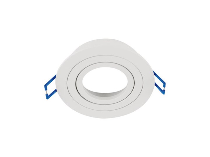 Okrągłe oczko wpustowe Luba 04041 minimalistyczne białe do kuchni