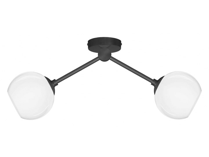 Czarna niska sufitowa lampa GC-S2K Stal Mosiądz Metal Szkło Kolor Czarny Kategoria Lampy sufitowe