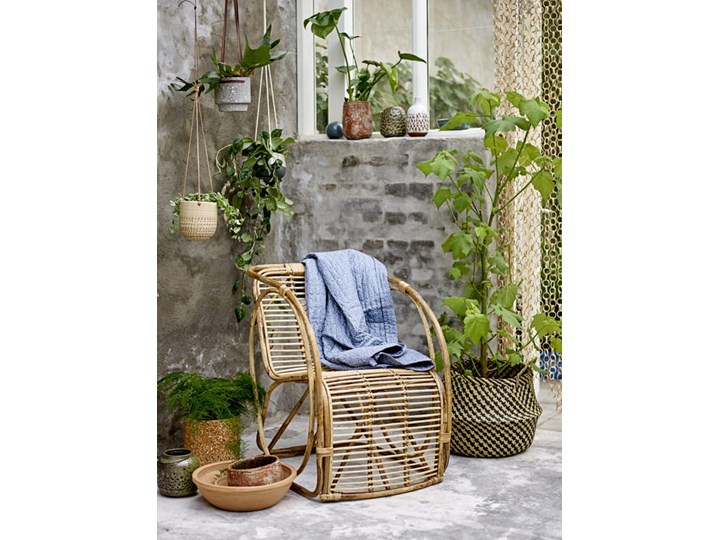 PLED NARZUTA FREMA BLUE BLOOMINGVILLE 200x140 cm Poliester 140x200 cm Kategoria Koce i pledy