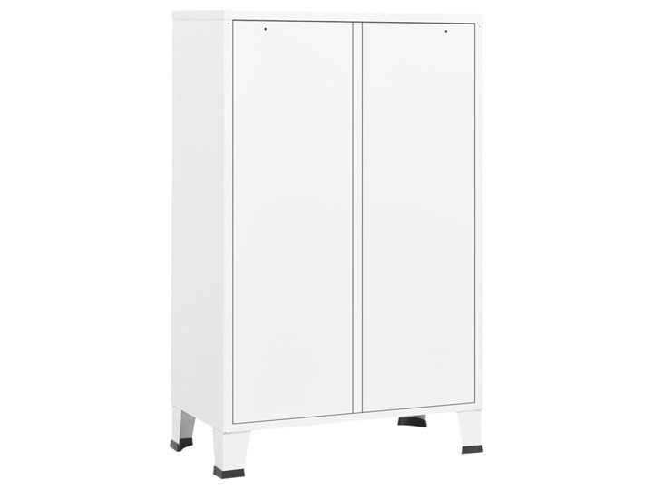 vidaXL Szafa w stylu industrialnym, biała, 67x35x107 cm, stal Głębokość 35 cm Metal Kategoria Szafy do garderoby Szerokość 67 cm Kolor Biały