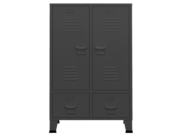 vidaXL Szafa w stylu industrialnym, antracytowa, 67x35x107 cm, stal Kategoria Szafy do garderoby Szerokość 67 cm Metal Głębokość 35 cm Kolor Czarny