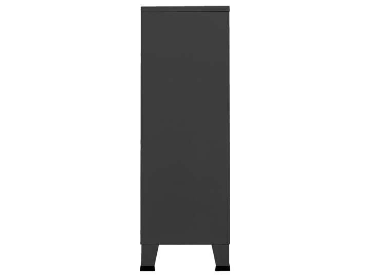 vidaXL Szafa w stylu industrialnym, antracytowa, 67x35x107 cm, stal Głębokość 35 cm Szerokość 67 cm Metal Kategoria Szafy do garderoby Kolor Czarny