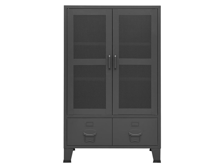 vidaXL Szafka w stylu industrialnym, antracyt, 70x40x115 cm, metalowa Szerokość 70 cm Płyta MDF Głębokość 40 cm Pomieszczenie Salon Pomieszczenie Sypialnia