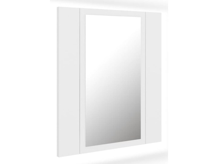 vidaXL Szafka łazienkowa z lustrem i LED, biała, 40x12x45 cm Kolor Biały Płyta MDF Płyta stolarska Szafki Kategoria Szafki stojące