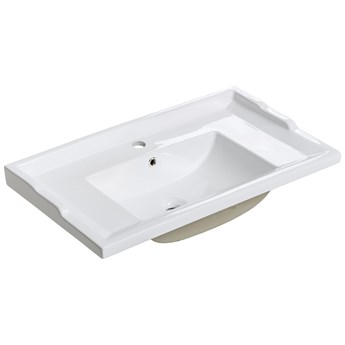 Umywalka do łazienki 81 cm Ceramiczna Biała CLARISA