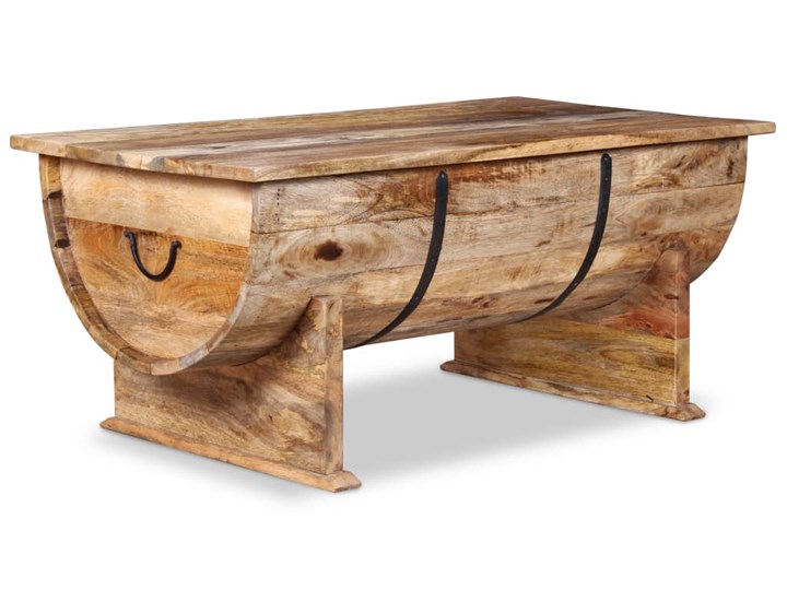 vidaXL Stolik kawowy, lite drewno mango, 88 x 50 x 40 cm Szerokość 50 cm Długość 88 cm Ława Rodzaj nóg Płozy