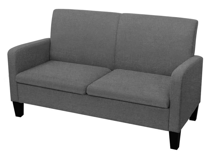 vidaXL Kanapa 2-osobowa, ciemnoszara, 135x65x76 cm
