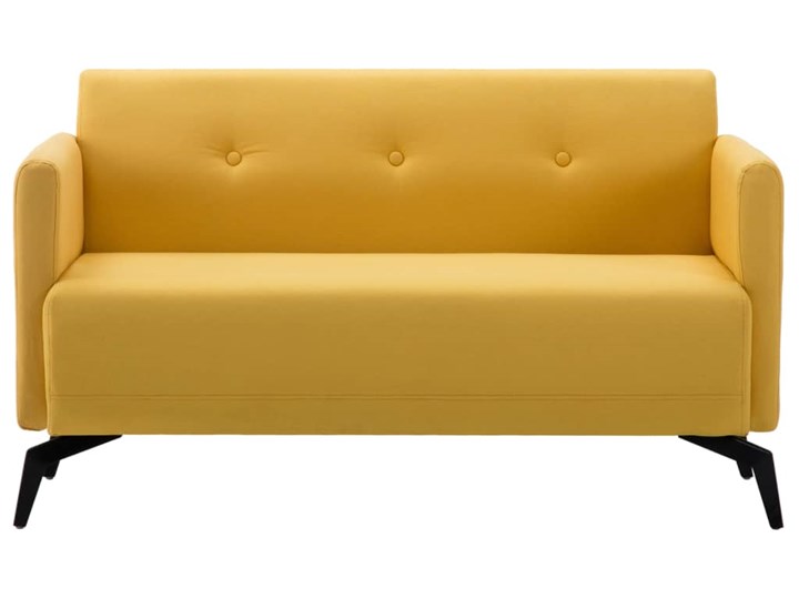 vidaXL 2-osobowa sofa tapicerowana tkaniną, 115x60x67 cm, żółta Szerokość 115 cm Głębokość 60 cm Stała konstrukcja Typ Gładkie Wielkość Dwuosobowa