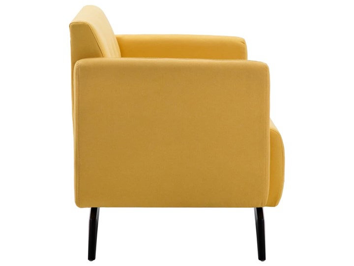 vidaXL 2-osobowa sofa tapicerowana tkaniną, 115x60x67 cm, żółta Typ Gładkie Szerokość 115 cm Głębokość 60 cm Stała konstrukcja Boki Z bokami