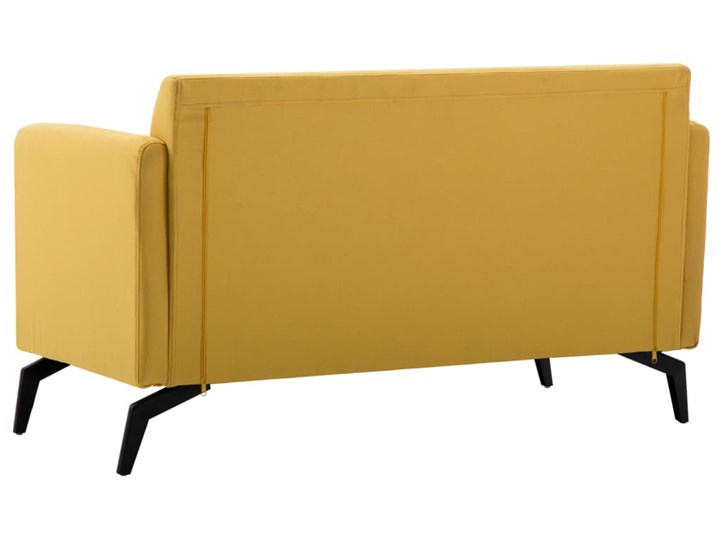 vidaXL 2-osobowa sofa tapicerowana tkaniną, 115x60x67 cm, żółta Rozkładanie Stała konstrukcja Szerokość 115 cm Głębokość 60 cm Typ Gładkie