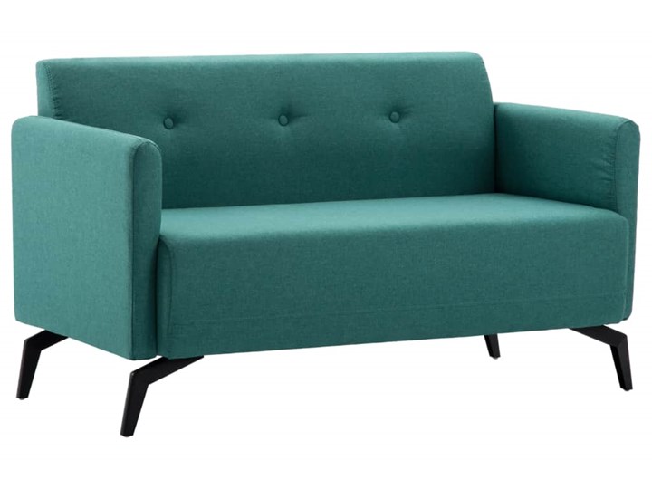 vidaXL 2-osobowa sofa tapicerowana tkaniną, 115x60x67 cm, zielona Stała konstrukcja Głębokość 60 cm Szerokość 115 cm Boki Z bokami