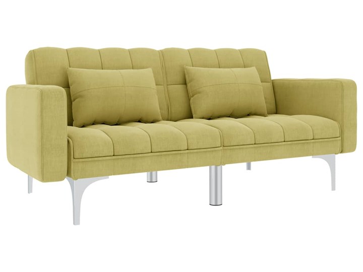 vidaXL Sofa rozkładana, zielona, tapicerowana tkaniną