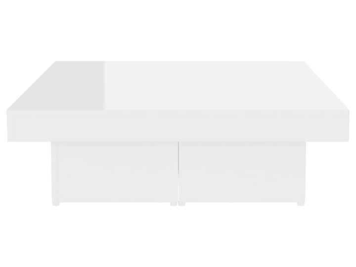vidaXL Stolik kawowy, biały, wysoki połysk, 90x90x28 cm, płyta wiórowa Szerokość 90 cm Długość 90 cm Kategoria Stoliki i ławy Funkcje Bez dodatkowych funkcji