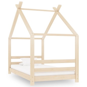 vidaXL Rama łóżka dziecięcego, lite drewno sosnowe, 80 x 160 cm